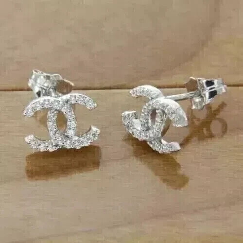 2.0 Ct Round Cut Lab Created Diamond Women's Stud Earring 14k White Gold Plated