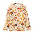 thumbnail image 5 of DISNIMO Mushroom Maple Leaf t-shirts for kids girls long sleeve shirts with cuffs for kids shirt girls long sleeve t shirts size 13-14 girls long sleeve tee shirts for girls tees long Tshirts, 5 of 7