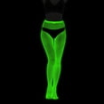 thumbnail image 4 of Chaussettes Mi-Mollet pour Femmes, Bas Résille Aguichant Phosphorescents avec Motif Rayé Lumineux, Collants Transparents Ajourés pour Femmes pour Soirée Nocturne, Chaussettes de Bottes pour Femmes, Taille : Taille Unique, 4 of 6