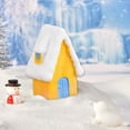 thumbnail image 2 of Beautynvta Christmas Plastic House Figurines, Miniature Christmas Tabletop Ornaments House Statue House Model for Christmas Holiday Party Decor, 1" x 1" x 1.7", Yellow, 2 of 8