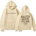 thumbnail image 1 of Faith Over Fear Sweat à Capuche Chrétien Sweat à Capuche Jésus Tendance, 1 of 8