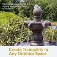 thumbnail image 3 of Sunnydaze Mediterranean Light Brown Resin 4-Tier Outdoor Fountain, 3 of 12