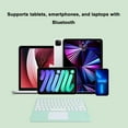 thumbnail image 5 of Portable Wireless Bluetooth Keyboard with Touchpad, Ultra-Thin Rechargeable Bluetooth Keyboard Mini with trackpad Round Key for iPad pro/iPad/iOS/Android (Green), 5 of 8