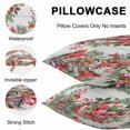 thumbnail image 5 of Throw Pillow Covers 16x16 Inch Set of 2, Cardinal Bird Waterproof Outdoor Pillow Covers, Winter Poinsettia Pine Cones Berry Wood Decorative Cushion Pillowcases for Couch, Sofa, Bed, Garden, Patio, 5 of 9