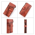 thumbnail image 4 of Leather Long Wallet for Women Vintage Checkbook Wallets with RFID Blocking Card Holder, 4 of 7
