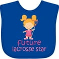 thumbnail image 3 of Inktastic Future Lacrosse Star Girl Girls Baby Bib, 3 of 4
