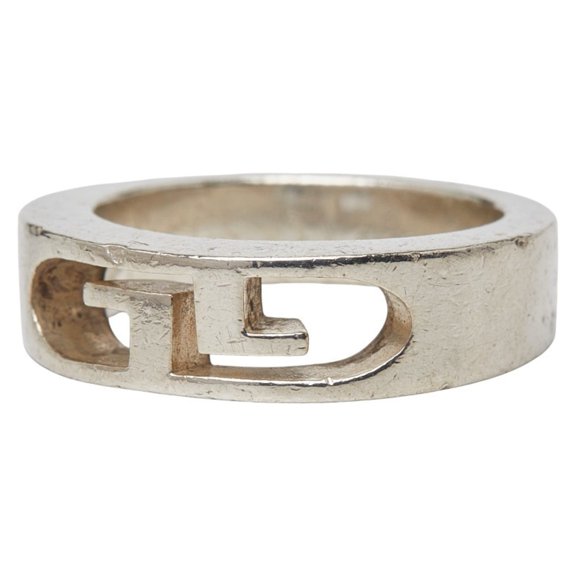 Pre-Owned Gucci Double G Ring #11 SV925 Silver Women's GUCCI (Good)