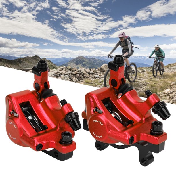 Freno de Disco Hidráulico, Juego de Frenos de Disco Hidráulicos de Aleación de Aluminio para bicicleta hb-100 delantero Trasero para bicicleta de transpetera de montaañón