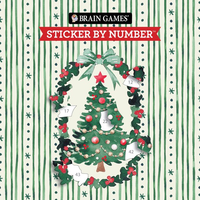 Brain Games - Sticker by Number Compact Brain Games - Sticker by Number Compact Edition: O Christmas Tree 7x7 Inches Classic Watercolor Art Christmas Stocking S, (Paperback)