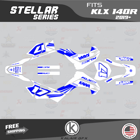 Kalair GFX Graphics Kit for Kawasaki KLX140R (2019-2023) Stellar Series Kalair GFX Graphics Kit for Kawasaki KLX140R (2019-2023) Stellar Series