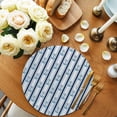 thumbnail image 2 of Navy Blue Anchor Nautical Round 15 Inch Placemats Set of 4, Blue Coastal Ocean HeatResistant Non Slip Place Mats for Dining Table, Wipeable Braided Kitchen Table Mats for Housewarming, 2 of 9