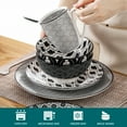 thumbnail image 5 of vancasso, Series Haruka, 40-Piece Porcelain Dinnerware Set, Black White Dinner Set, Service for 8, 5 of 7