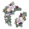 thumbnail image 3 of Guirnalda de flores artificiales para centro de mesa, pared, boda, coche, decoración de mesa 3 Azul Blanco, 3 of 9