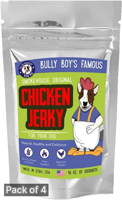 Bully Boy Pets USA Made Smoked Gourmet Dog Jerky Treat 12oz Chicken Sticks (Pack of 4)