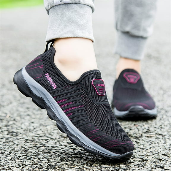 Hiigyl Women's Slip on Loafer Shoes Mesh Casual Walking Sneakers Foam Shoes