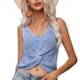 thumbnail image 1 of Camiseta sin mangas Levamdar verano nudo torcido azul M, 1 of 6