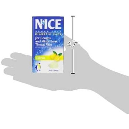 N'ICE For Coughs Sugar Free Menthol Eucalyptus Lozenges Cough Suppressant 24ct