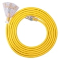 thumbnail image 1 of Cable de extensión EP de 15 m con 3 salidas 14/3 SJTW Heavy Duty, amarillo, 1 of 7
