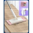 thumbnail image 2 of Automatic Cloth Changing Mini Mop, Mini Mop Portable Self-Squeeze Small Mop, Self Squeezing Mini Mop, Compatible with Towels or Disposable Wipes, 360°Rotating Head, Dust Mop for Floor, Mirror, Wall, 2 of 6