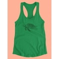 thumbnail image 3 of Cartoon Tortoise Lineart Racerback Tank Women -Image by Shutterstock, Female x-Large, 3 of 4