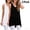 Bm06-Black White, variant on Womens Summer Casual T-Shirt V-Neck Sleeveless Tunic Tops for Leggings Loose Blouse Shirt