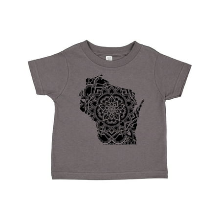 

Inktastic Wisconsin Silhouette Mandala Gift Toddler Boy or Toddler Girl T-Shirt