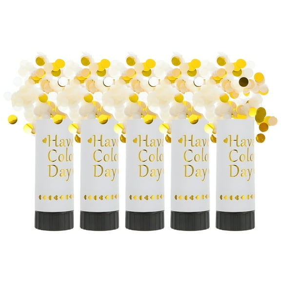 BESTSKY 5pcs Romantic Colorful Confetti Cannons Decorative Party Props Confetti Tubes