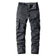 thumbnail image 1 of WEAIXIMIUNG Men's Pants Cargo Relaxed Fit Mens Fashion Solid Color Elastic Waist Overalls Pants, 1 of 4