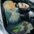 thumbnail image 3 of XYZCANDO Bear Car Seat Cover Towel Mountain Waterproof Sweat Towels Seats Cover Non Slip Backing Sweatproof Cushion Protector Easy to Store Universal Fit for Cars SUV Sedans, 3 of 7