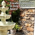 thumbnail image 3 of Sunnydaze Pineapple Traditional White Fiberglass 3-Tiered Outdoor Water Fountain, 3 of 11