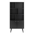 thumbnail image 1 of Prepac Milo Bibliothèque Mid Century Modern avec 2 portes, Blanc, 1 of 6