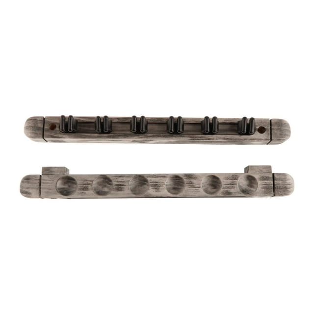koolsoo Support de Queue de Billard 6 Trous Support de Queue de Billard Support de Tige de Billard Repose-Queue en Bois Support de Bâton Pratique Support de Queue de Billard pour Clubs Gris