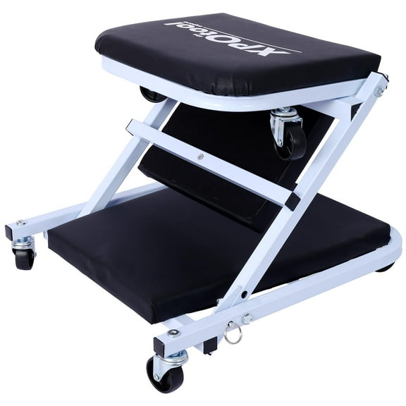 Mechanic Creeper, Garage Gift, 36" Z Creeper Seat, 2 in 1 Mechanic Gifts, 300 lbs Capacity, Low Profile Creeper with 6 pcs Wheels in Garage/Shop for Fathers Day Tool Gift