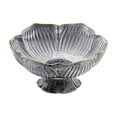 thumbnail image 2 of Ontiwes Tall-Legged Fruit Bowl, Pedestal Snack & Candy Tray, Plastic Serving Dish with Petal Edge, 1 Piece, 10.04 x 4.72 Inches, 2 of 6