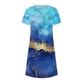thumbnail image 5 of Robe Maxi pour Femmes Été Bohème à Imprimé à Manches Courtes Robe de Plage Robe Longueur Genou Robe à Manches Courtes en Liquidation, 5 of 5