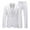 White, variant on PMUYBHF Male Black Suits for Men Big and Tall 4Th of July Men’S Suit Slim 2 Piece Suit Business Wedding Party Jacket Coat & Pants Black XXXXL