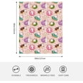 thumbnail image 5 of Rabbits Donut Throw Blanket Lightweight Warm Flannel Fleece Blankets Cozy Soft Air Conditioning Blanket Gifts for Women Men Girls Boys 60"x50", 5 of 6