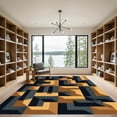 thumbnail image 2 of ODIKA 4x6 Machine Washable Non-Slip Area Rug, Geometric Black High Traffic Rug, Black, 1298460, 2 of 7