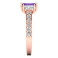 thumbnail image 3 of Clara Pucci 14K Rose Gold 1.88ct Amethyst Three-Stone Ring for Women, 3 of 8