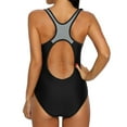 thumbnail image 6 of Attraco Women One Piece Athletic Racerback Bathing Suit Color Block Swimsuit Quick Dry, 6 of 6