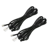 Uxcell 2 Pack RJ45 8P4C to RJ11 6P4C Adapter Converter Cable, RJ45 to RJ11 Adapter Telephone Handset Cord for Home, Office, 9.8ft, Black