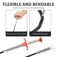 thumbnail image 3 of Hair Drain Clog Remover Tool Drain Cleaner Versatile Easy to Use Sink Drain Cleaner Sturdy Claw Pick Up Reacher Tool Flexible Gutter Cleaning Tools for Bathroom, 3 of 9