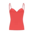 thumbnail image 4 of Hsovts Women Criss Cross V Neck Camisole Tank Top with Built Bra Soft Sleeveless Summer Tops Multiple Colors Casual Daily Shirts Red 5xL, 4 of 6