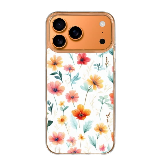 Case For Apple iPhone Air / 17 Pro / 17 Pro Max Series Case, Slim Thin Transparent Flexible Clear TPU Shockproof Phone Case For iPhone 17 Series, Watercolor flower pattern