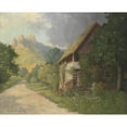 thumbnail image 2 of Walter Stoitzner 18x15 Gold Ornate Wood Frame and Double Matted Museum Art Print Titled - Idyllic Scene, 2 of 4