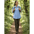 thumbnail image 5 of Women's Long Sleeve Button Down Shirt, Classic Collared Pocket Blouse, Loose Versatile Commute Top, Casual Office Women, 5 of 9