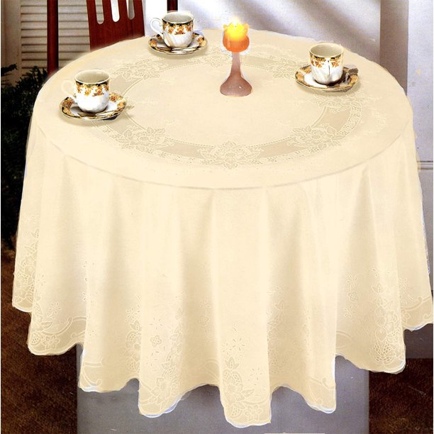 Vinyl lace Floral Tablecloth, Spill Proof, Waterproof, NonSlip and