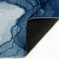 thumbnail image 3 of ReaLife Rugs Machine Washable Area Rug - Living Room Bedroom Bathroom Kitchen Entryway Office - Padded Low Pile Stain Resistant Premium - Modern Abstract Contemporary - Ian - Blue 5' x 7', 3 of 10
