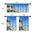thumbnail image 4 of LALILO Kitchen Curtains and Valances Set of 3 36" Beach Window Treatment Tiers for Window Decor, 4 of 5