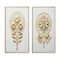 thumbnail image 2 of Designart "Golden Elegance Flower of Life III" Abstract Botanicals Framed Wall Art Set Of 2 - Modern Gold Gallery Wall Frame Set For Home Decor, 2 of 6